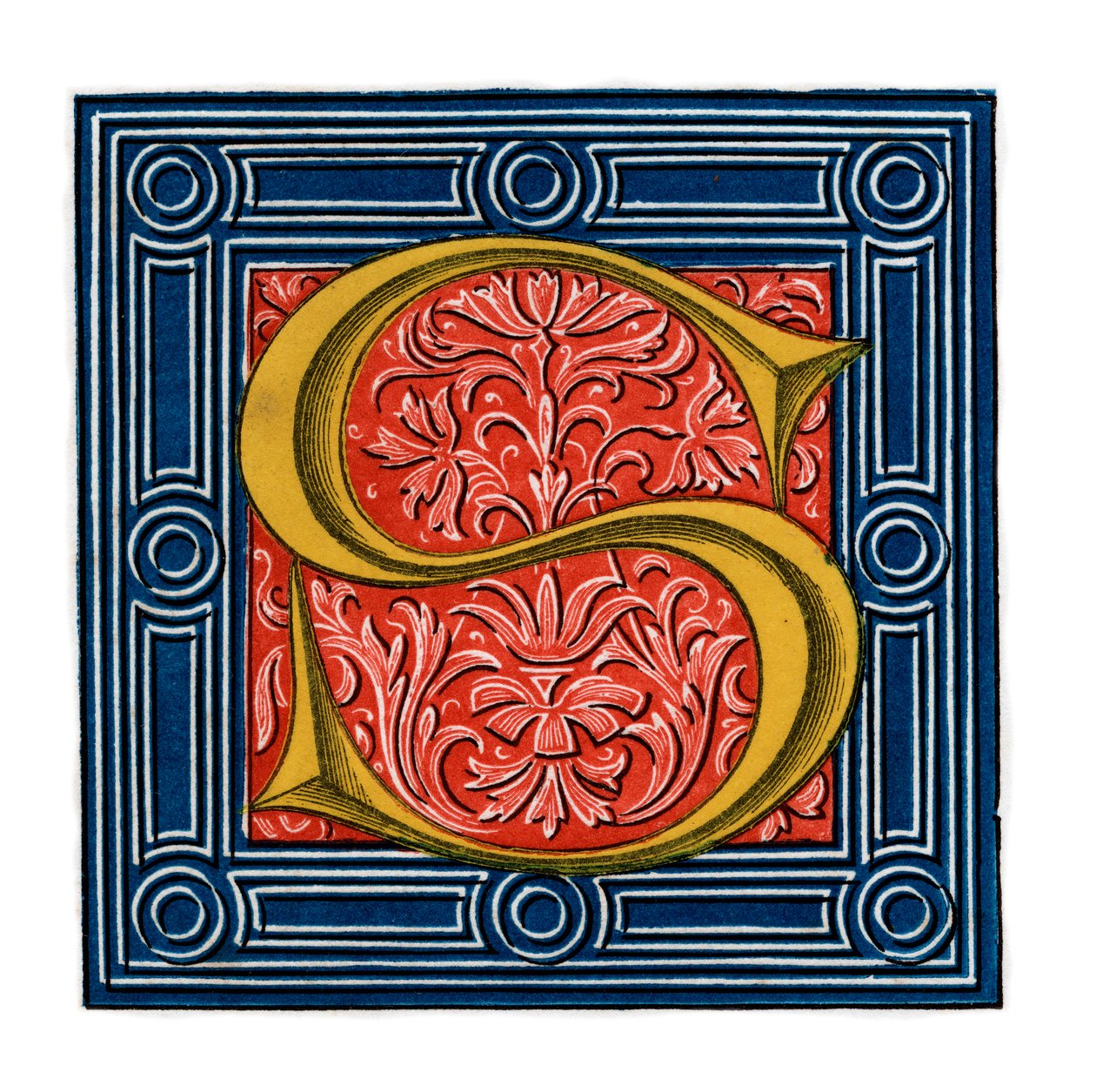 Pierwsza litera S, 1843. autorstwa Henry Shaw
