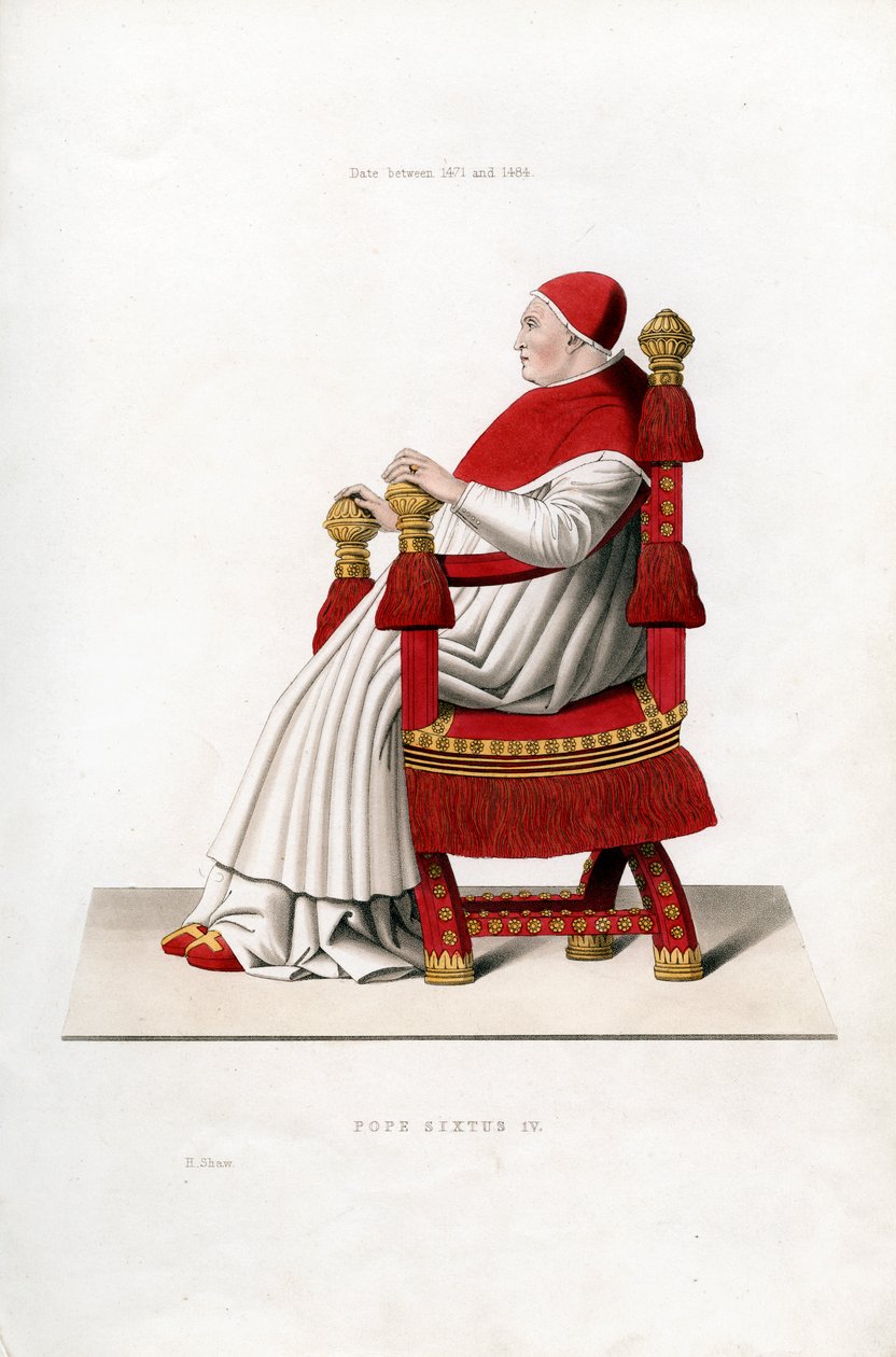 Papież Sykstus IV, 1471-1484, 1843. autorstwa Henry Shaw