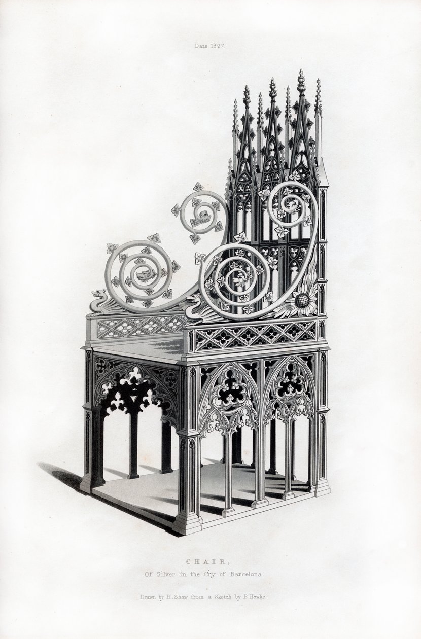 Tron z litego srebra, 1397, 1843. autorstwa Henry Shaw