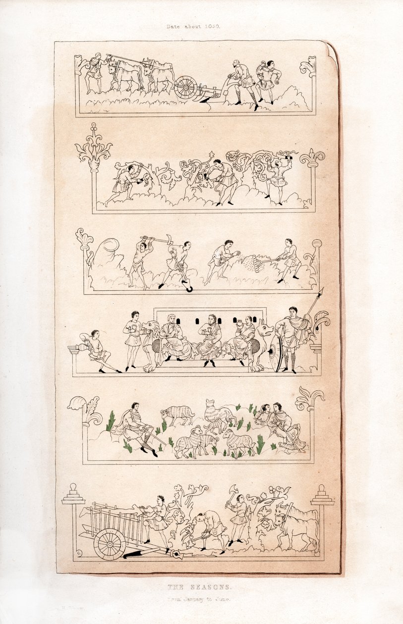 Pory roku, ok. 1050, 1843. autorstwa Henry Shaw