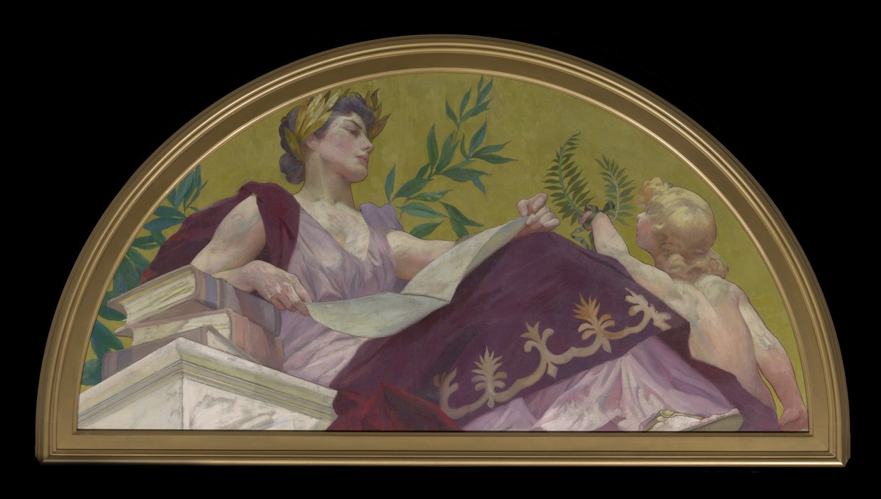 Muza Literatury, 1893 autorstwa Henry Siddons Mowbray