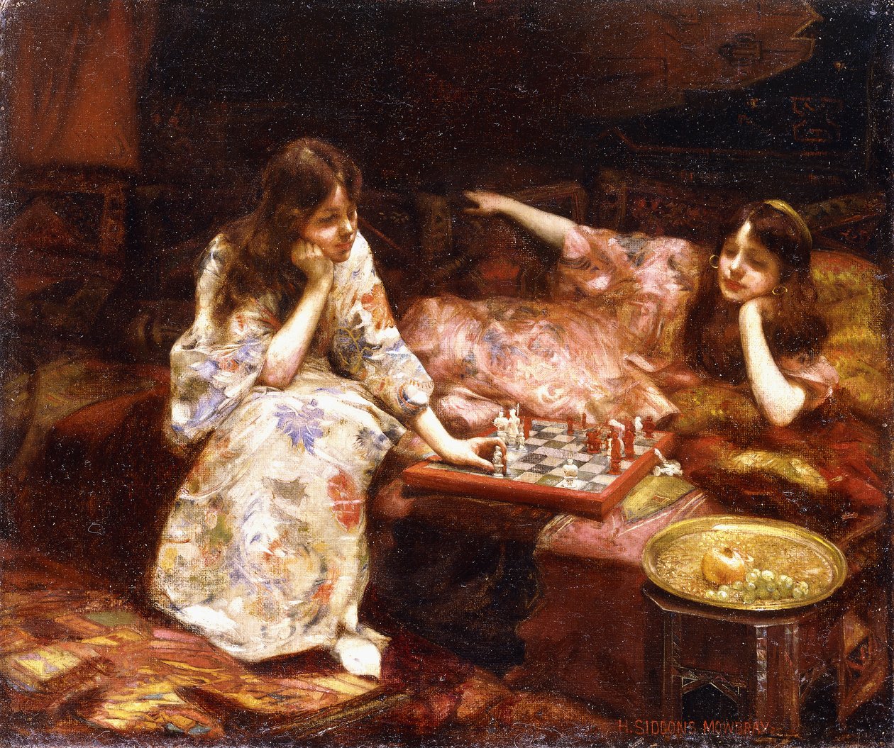 Repose - gra w szachy, autorstwa Henry Siddons Mowbray