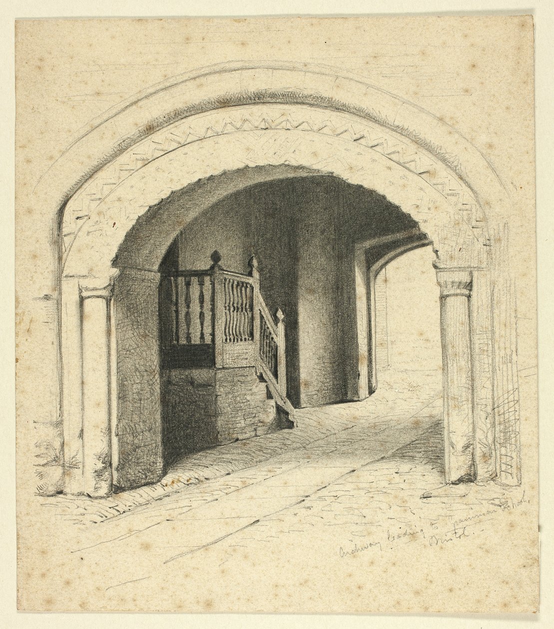 Archway prowadzący do Grammar School, Bristol autorstwa Henry Stacy Marks