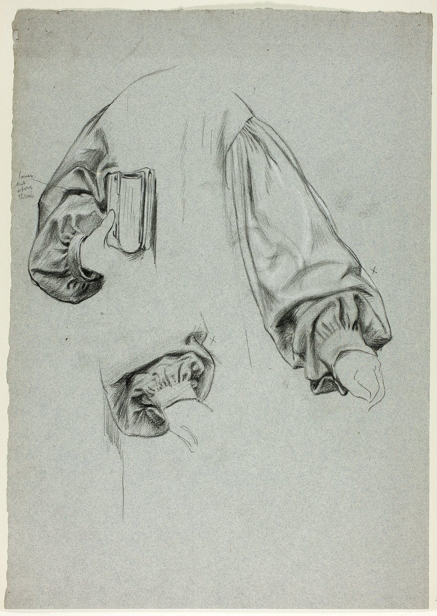 Trzy szkice rękawów autorstwa Henry Stacy Marks