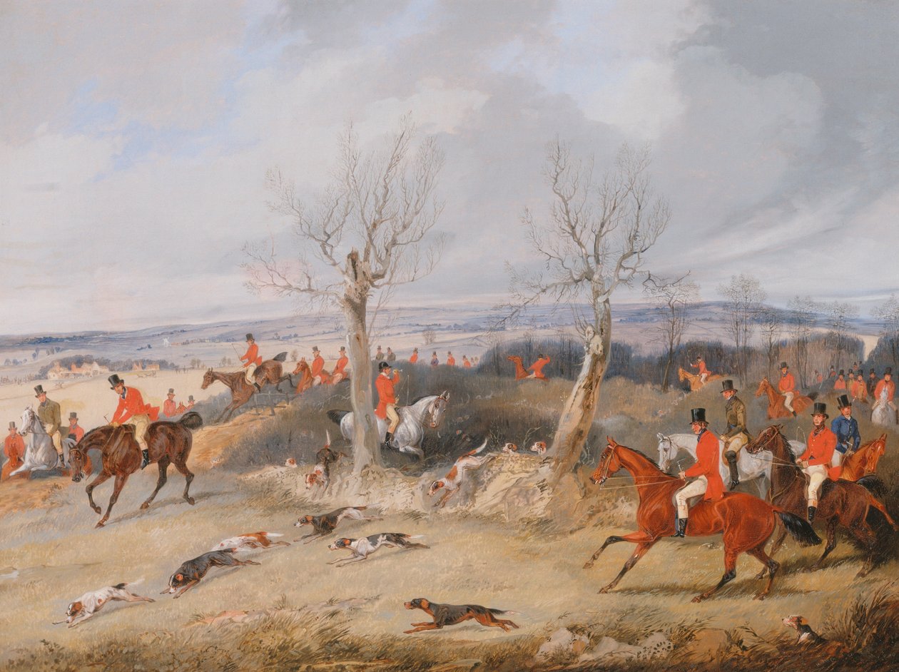Scena polowania: w pełnym płaczu autorstwa Henry Thomas Alken