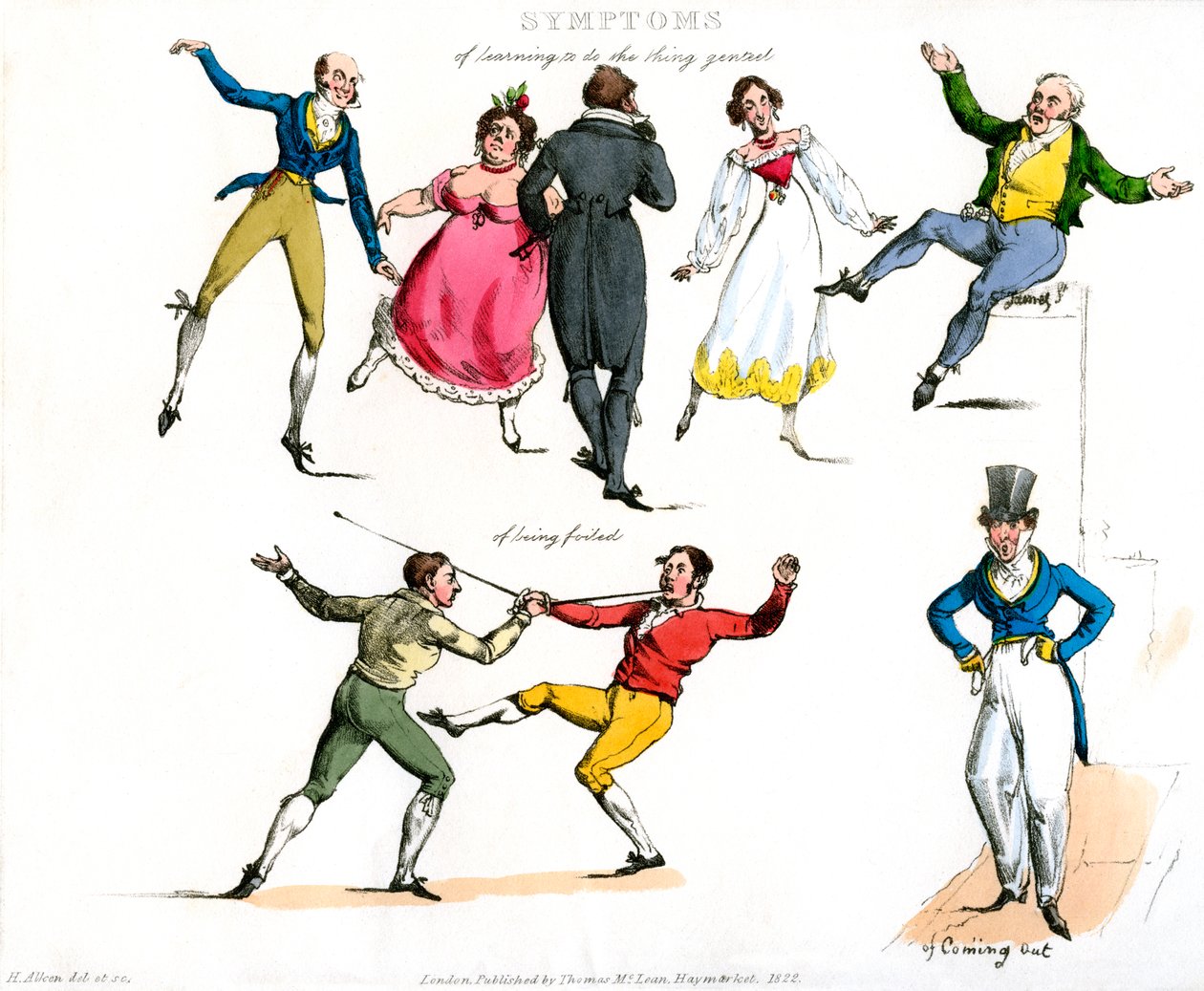 Objawy bycia rozbawionym, 1822. autorstwa Henry Thomas Alken