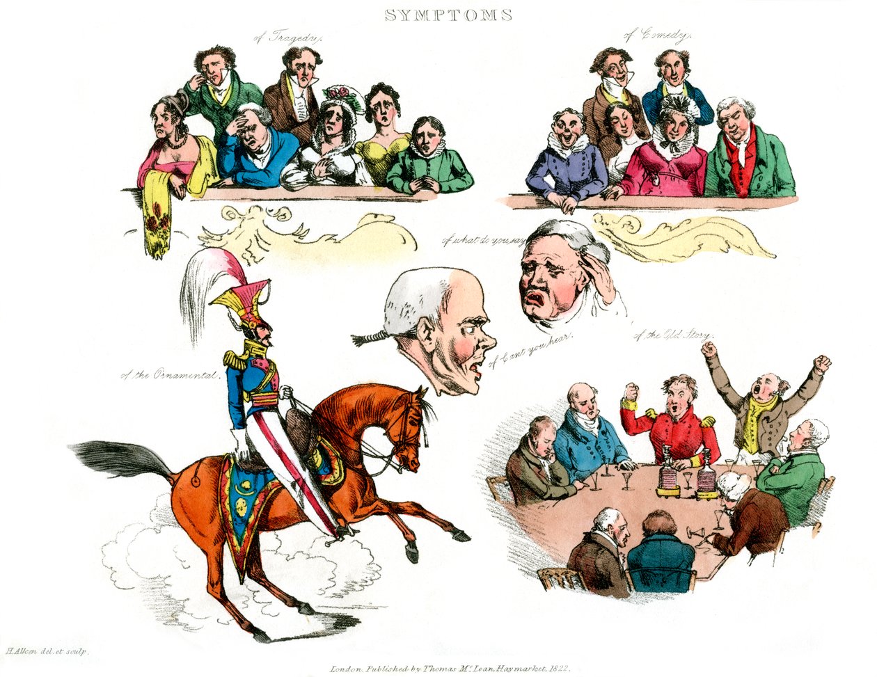 Objawy bycia rozbawionym, 1822. autorstwa Henry Thomas Alken
