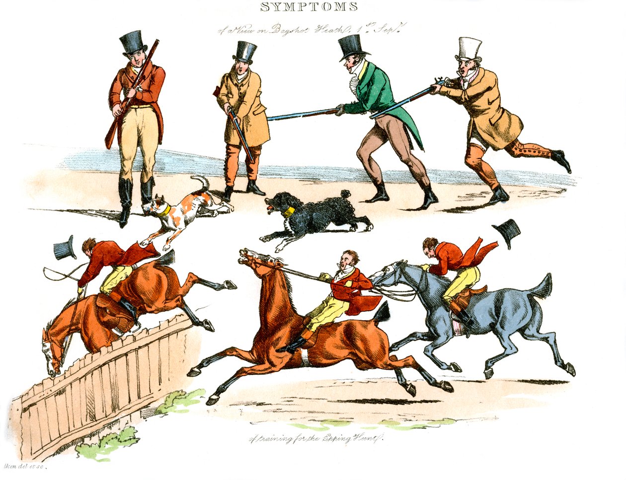 Objawy bycia rozbawionym, 1822. autorstwa Henry Thomas Alken