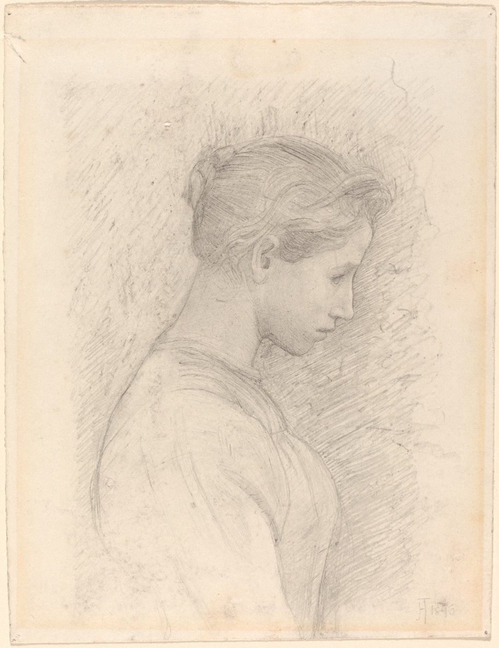 Młoda kobieta w profilu autorstwa Henry Tonks