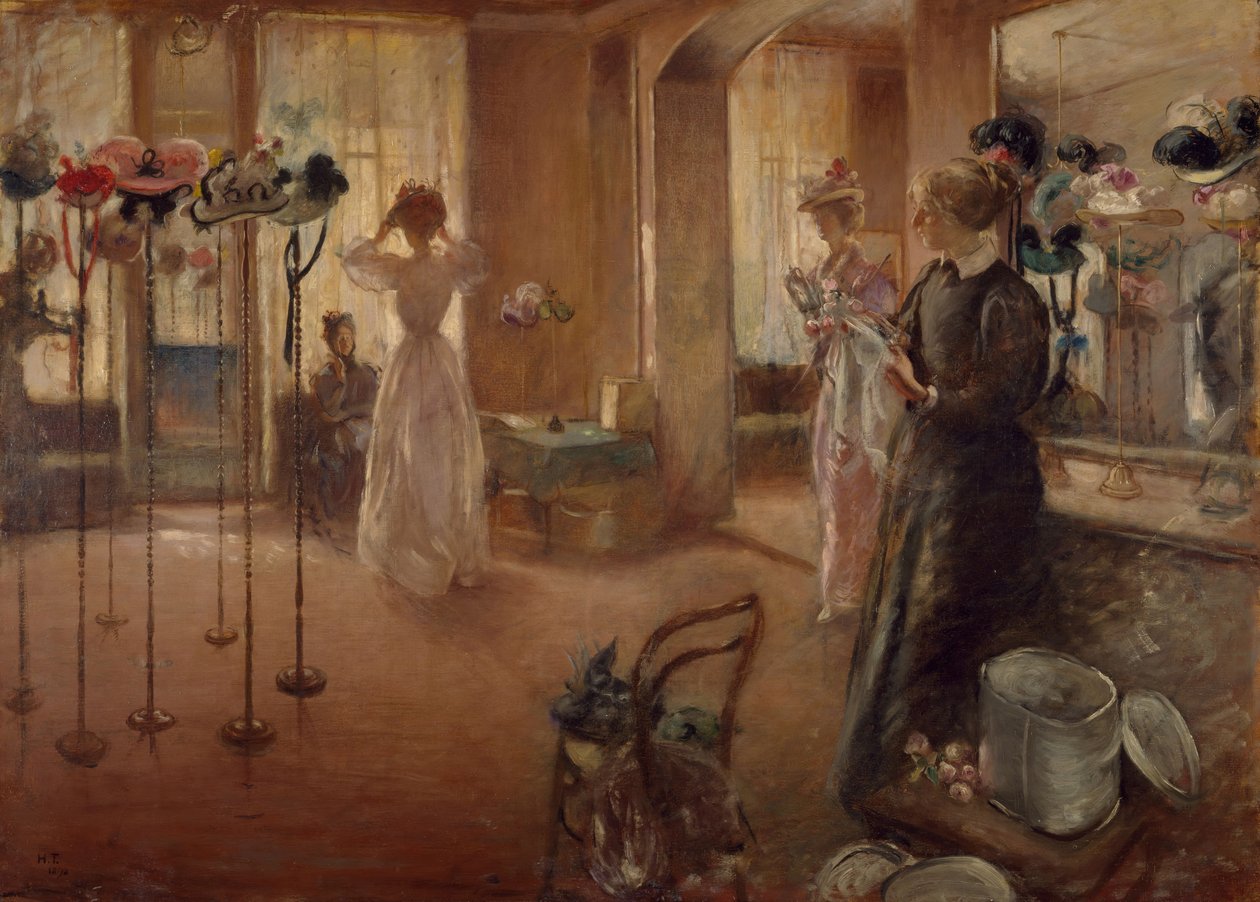 Sklep z kapeluszami, 1892. autorstwa Henry Tonks