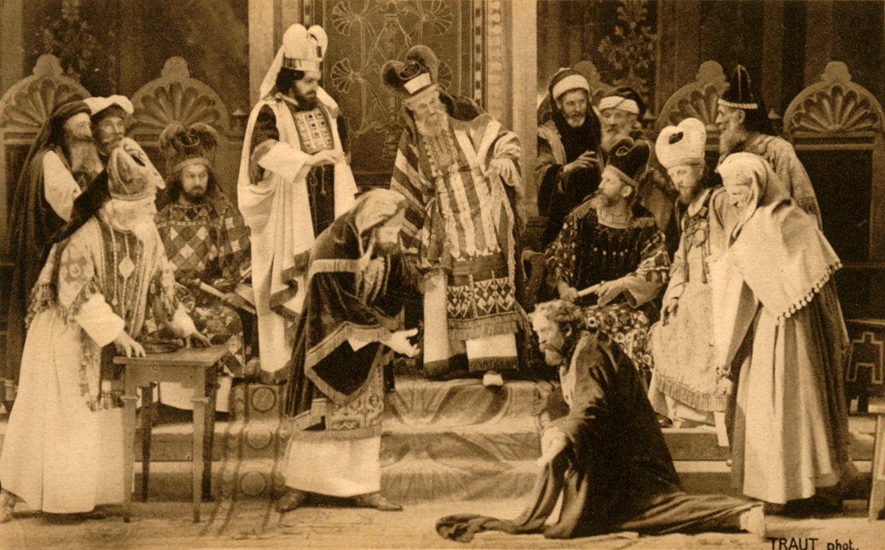 Judasz przed Sanhedrynem, 1922. autorstwa Henry Traut