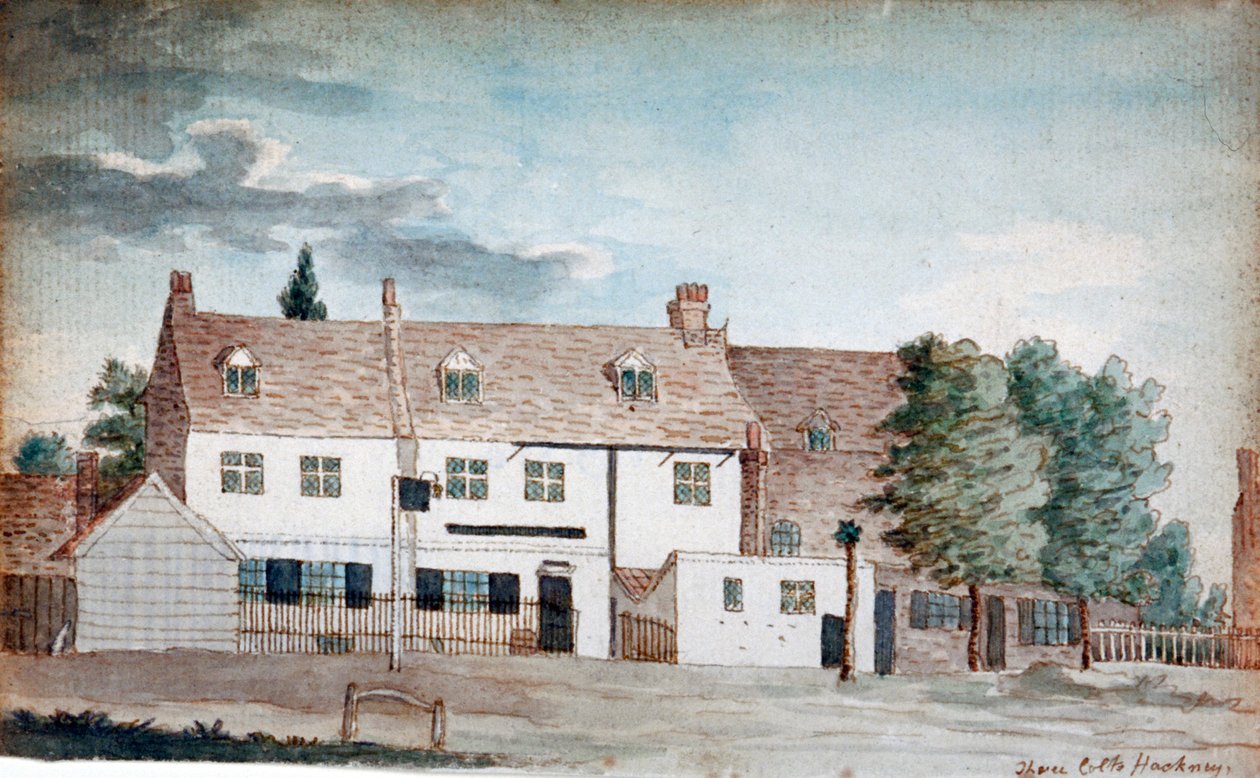 The Three Colts Inn, Hackney, Londyn, c1795 autorstwa Henry Vaughan