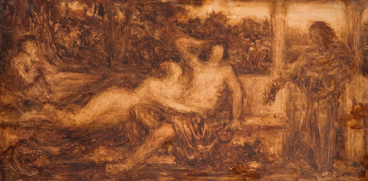 Studium nagich i udrapowanych postaci, 1880. autorstwa Henry Wallis