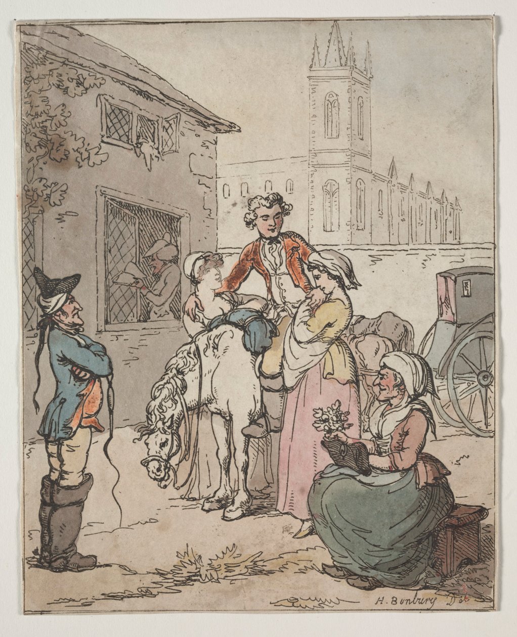 Scena przed karczmą. autorstwa Henry William Bunbury