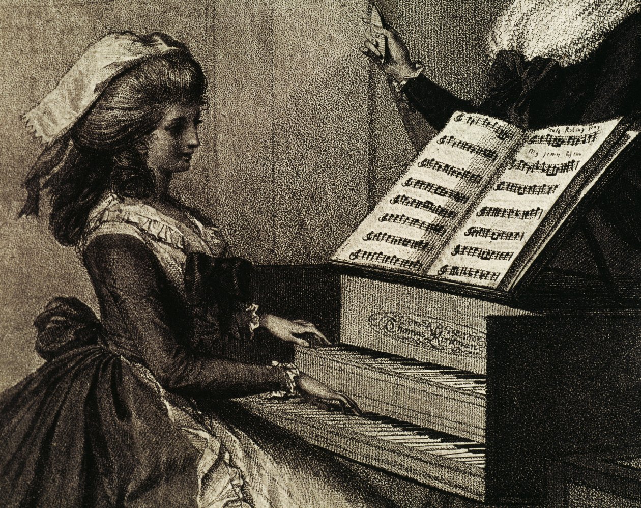 Lekcja muzyki autorstwa Henry William Bunbury