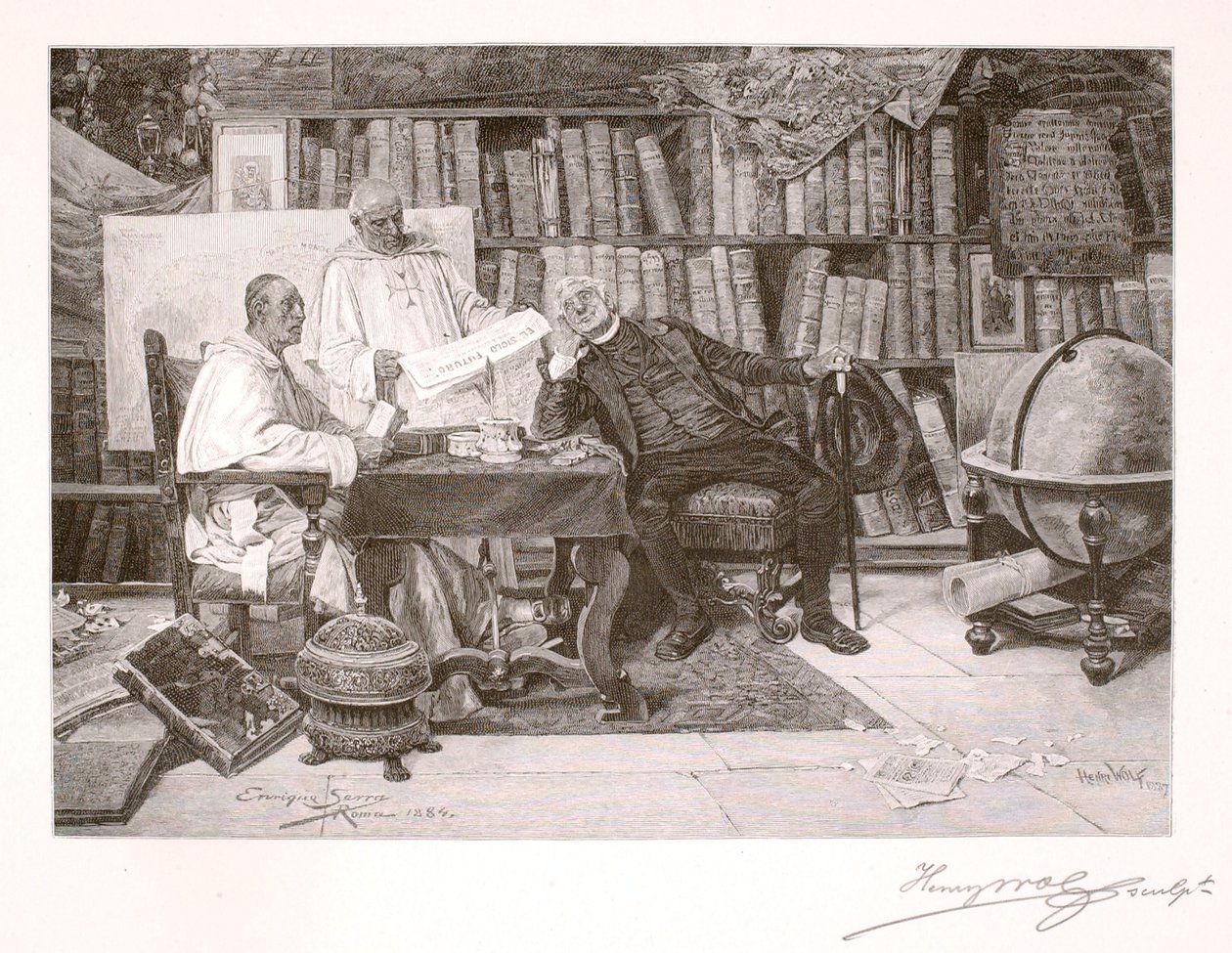 Fragment dokumentów autorstwa Henry Wolf