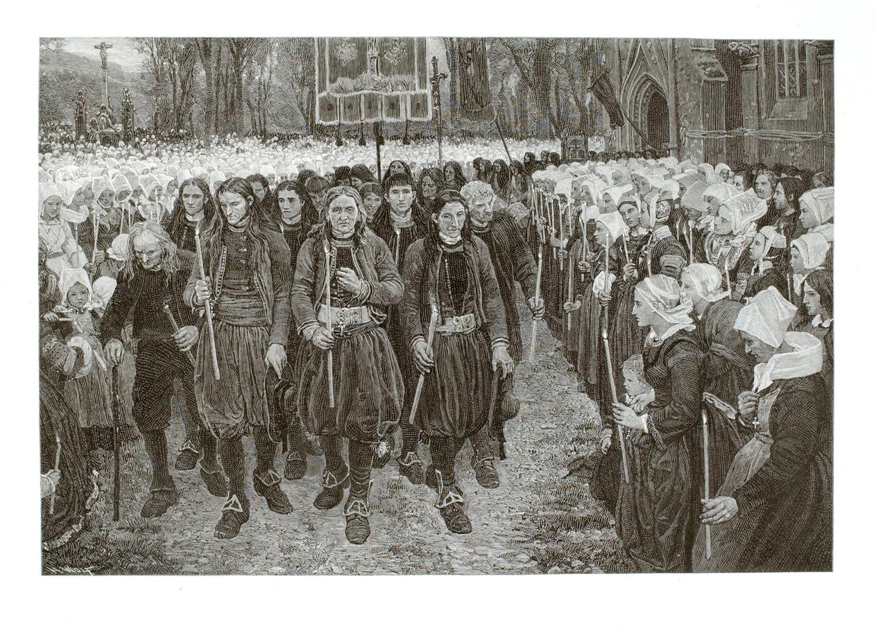 Procesja religijna w Bretanii autorstwa Henry Wolf