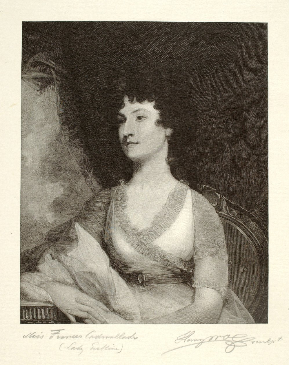 Panna Frances Cadwalader (Lady Erskine) autorstwa Henry Wolf