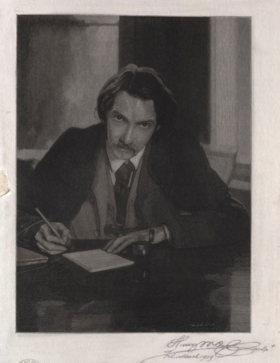 Robert Louis Stevenson, 1909. autorstwa Henry Wolf