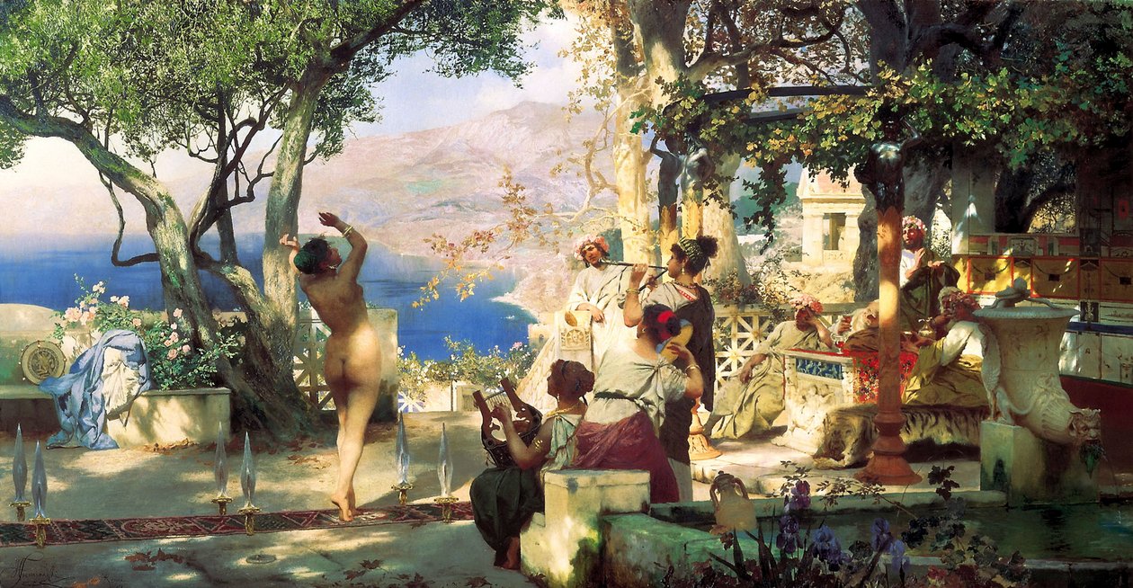 Taniec miecza, 1881. autorstwa Henryk Siemiradzki
