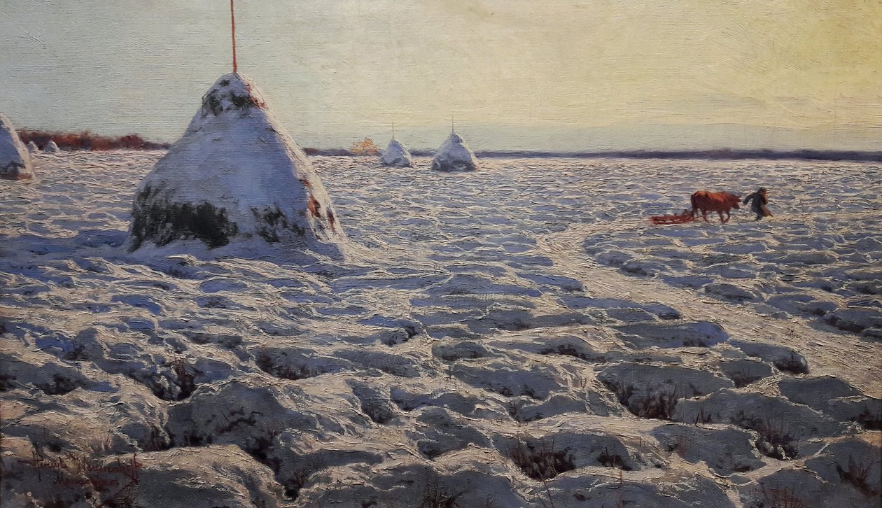 Litewskie bagna pod śniegiem. autorstwa Henryk Weyssenhoff