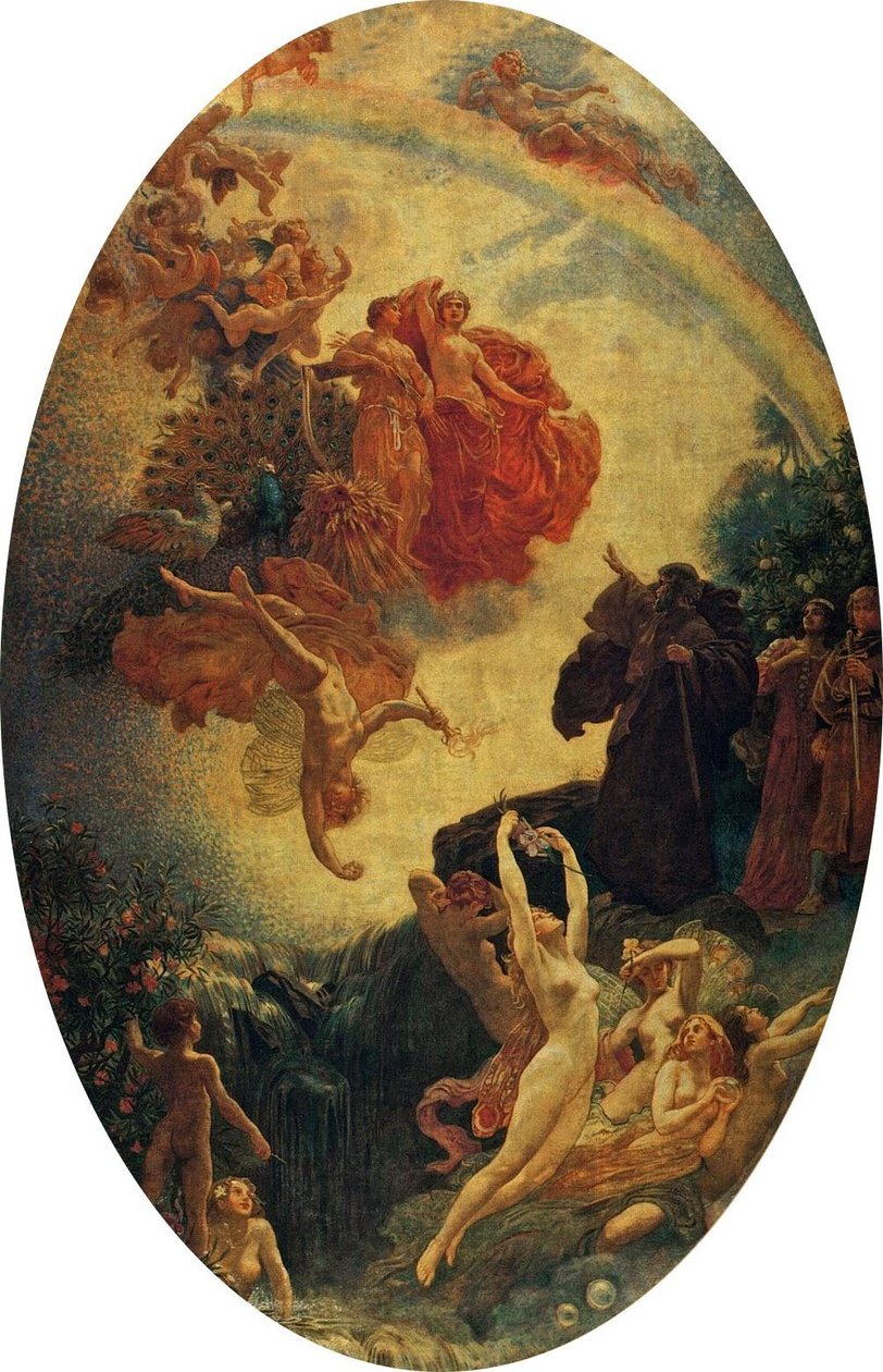 Prospero Przyzywający Nimfy i Bóstwa autorstwa Herbert James Draper