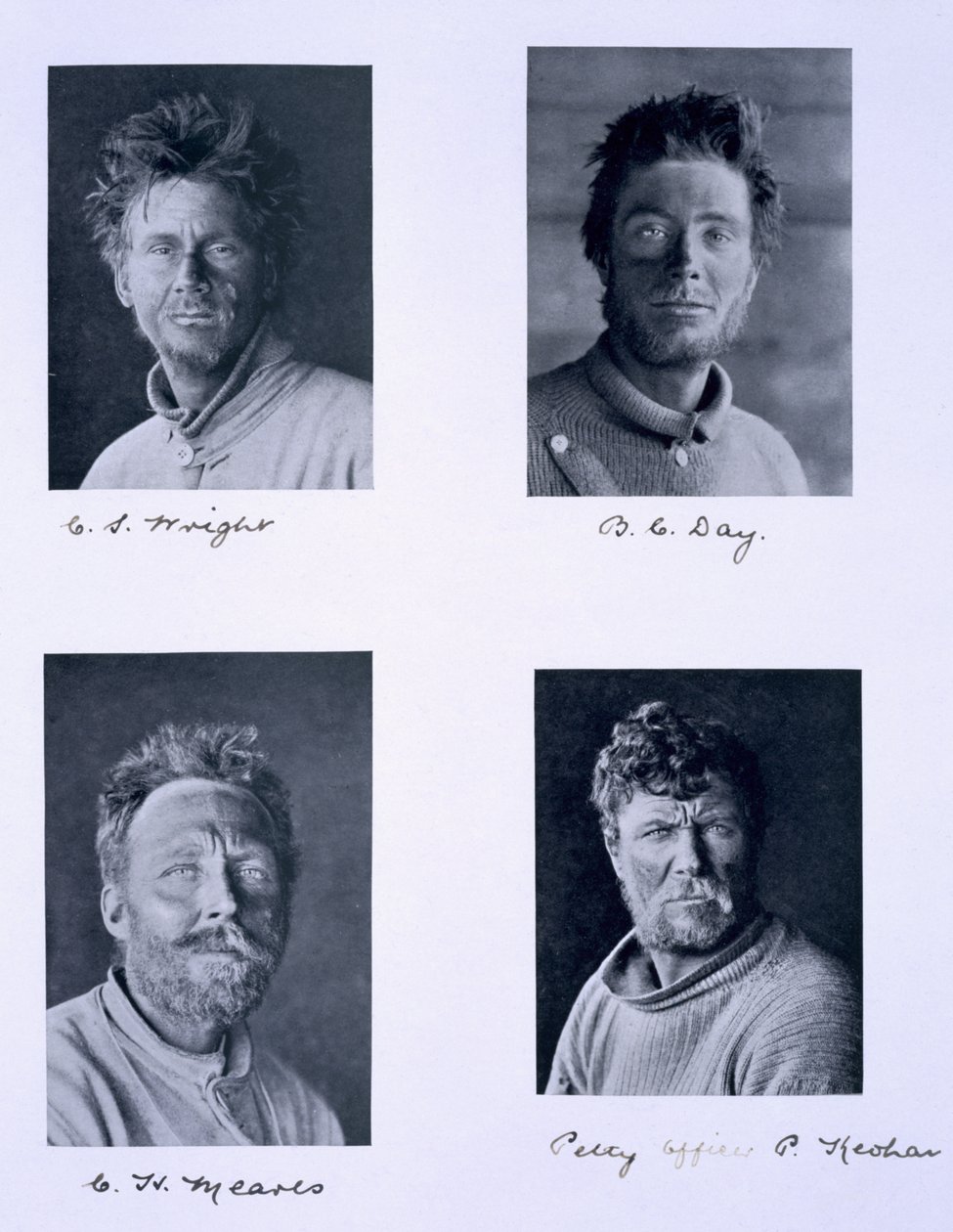 Członkowie wyprawy „Terra Nova” (1910-13) na biegun południowy pod dowództwem kapitana Scotta (1868-1912) autorstwa Herbert Ponting
