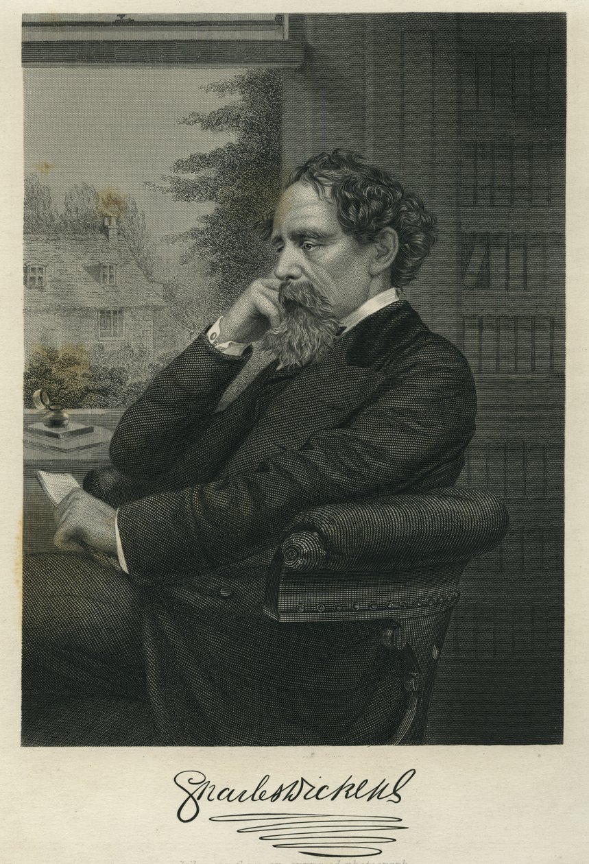 Charles Dickens, Portret z fotografii Watkins autorstwa Herbert Watkins