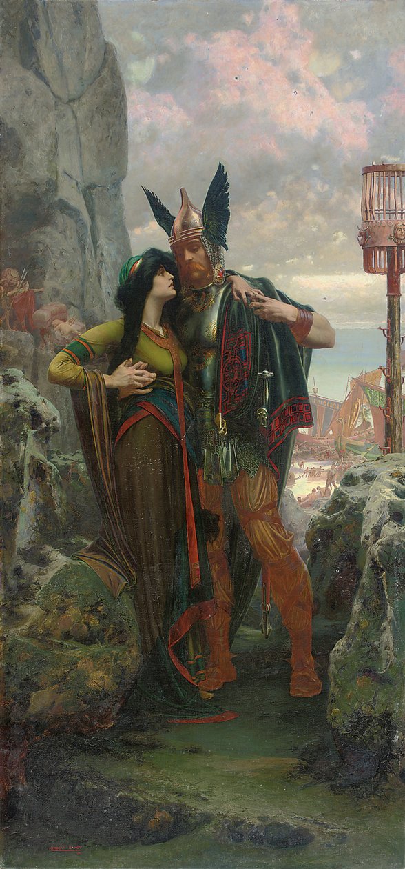 Pożegnanie Wikingów, 1905 autorstwa Herbert Gandy