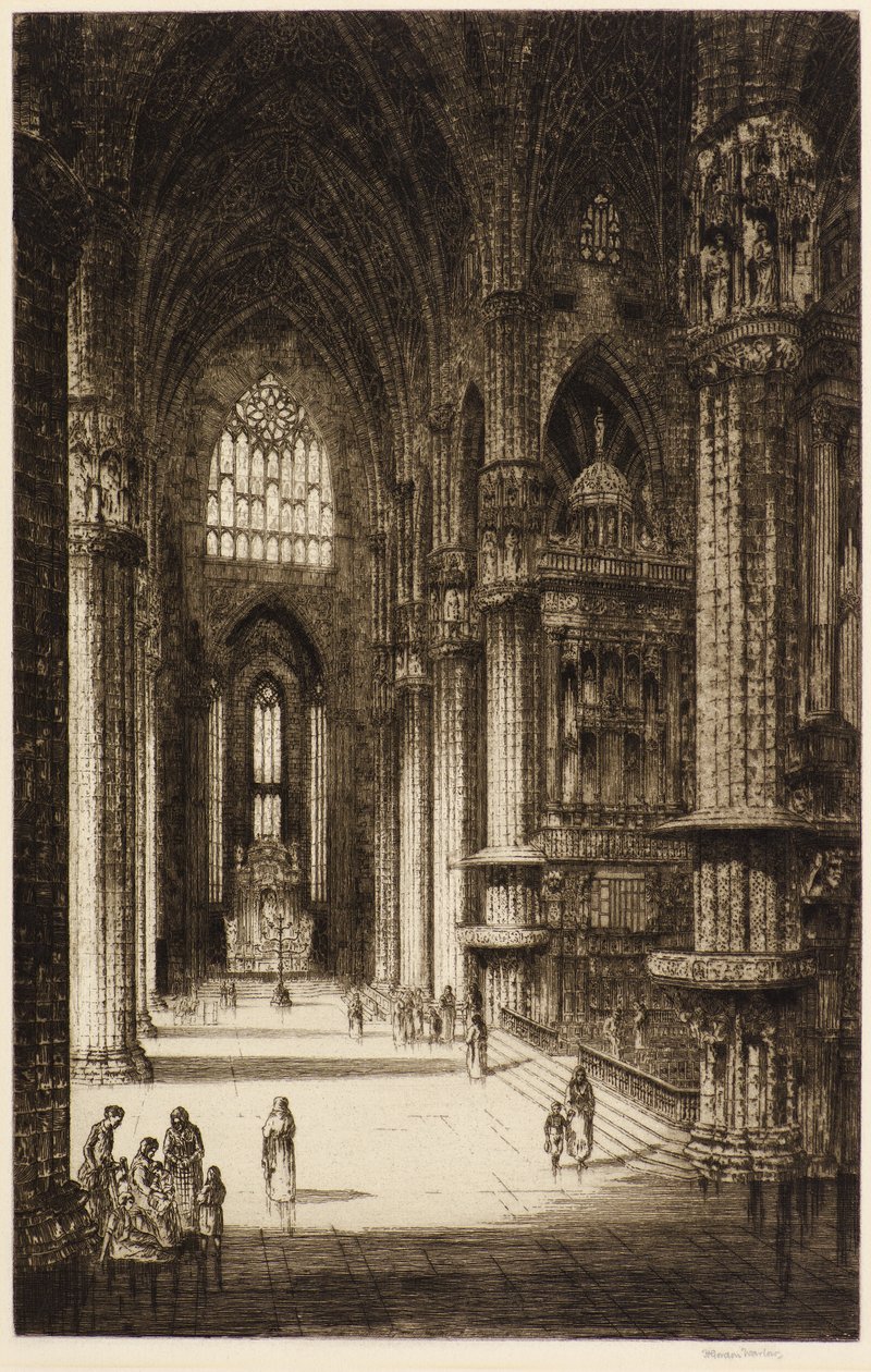 Katedra w Kolonii (akwaforta) autorstwa Herbert Gordon Warlow