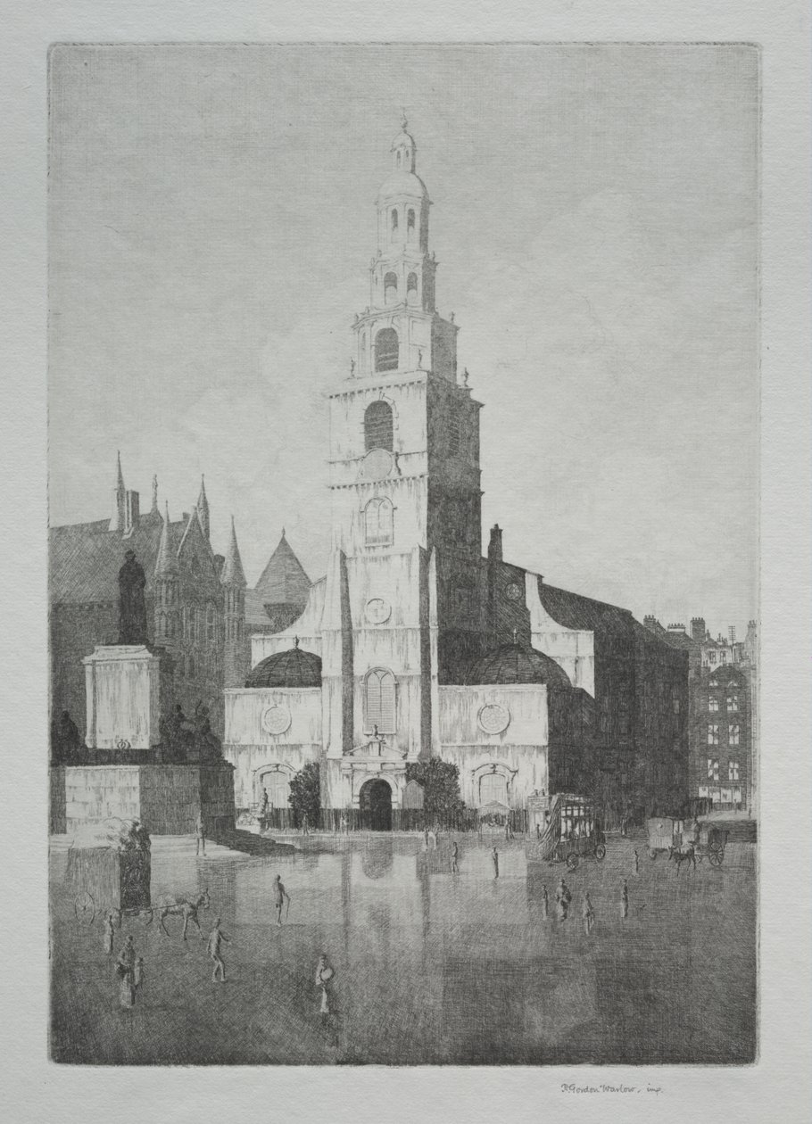 Duńczyk św. Klemensa, Strand, Londyn autorstwa Herbert Gordon Warlow