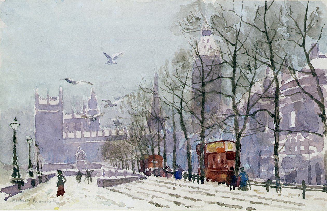 Dzień zimy, Westminster (wc) autorstwa Herbert Menzies Marshall