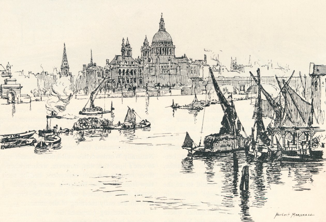 Z mostu Waterloo, 1873, 1894 autorstwa Herbert Menzies Marshall