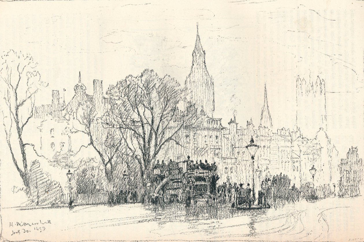 Whitehall, ok. 1893 r. autorstwa Herbert Menzies Marshall