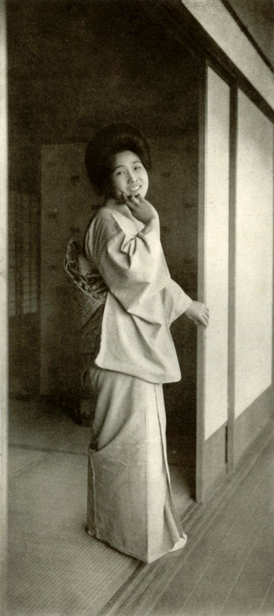 Pokojówka z pięknej Japonii, 1910. autorstwa Herbert Ponting