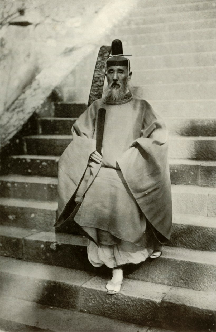 Kapłan Shinto, 1910. autorstwa Herbert Ponting