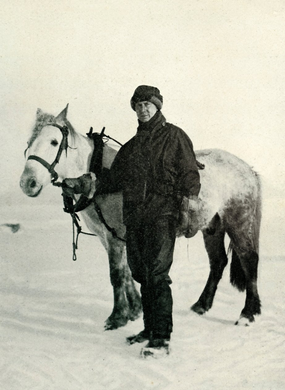 Dr Wilson i Pony Nobby, c1911, 1913 autorstwa Herbert Ponting