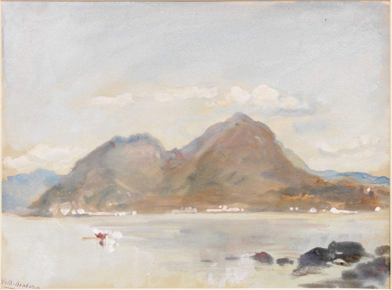 Sasso di Ferro (kolorystyka i akwarela na papierze (na kartonie)) autorstwa Hercules Brabazon Brabazon