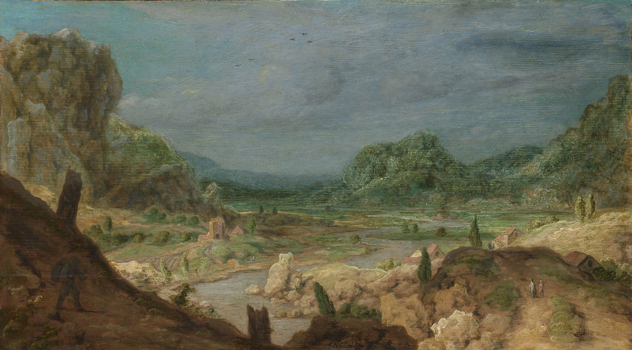 Dolina rzeki, ok.1626-30 autorstwa Hercules Segers