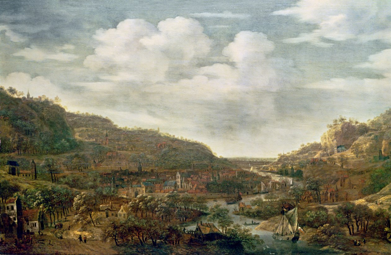 Widok Nadrenii, XVII wiek autorstwa Herman the Younger Saftleven