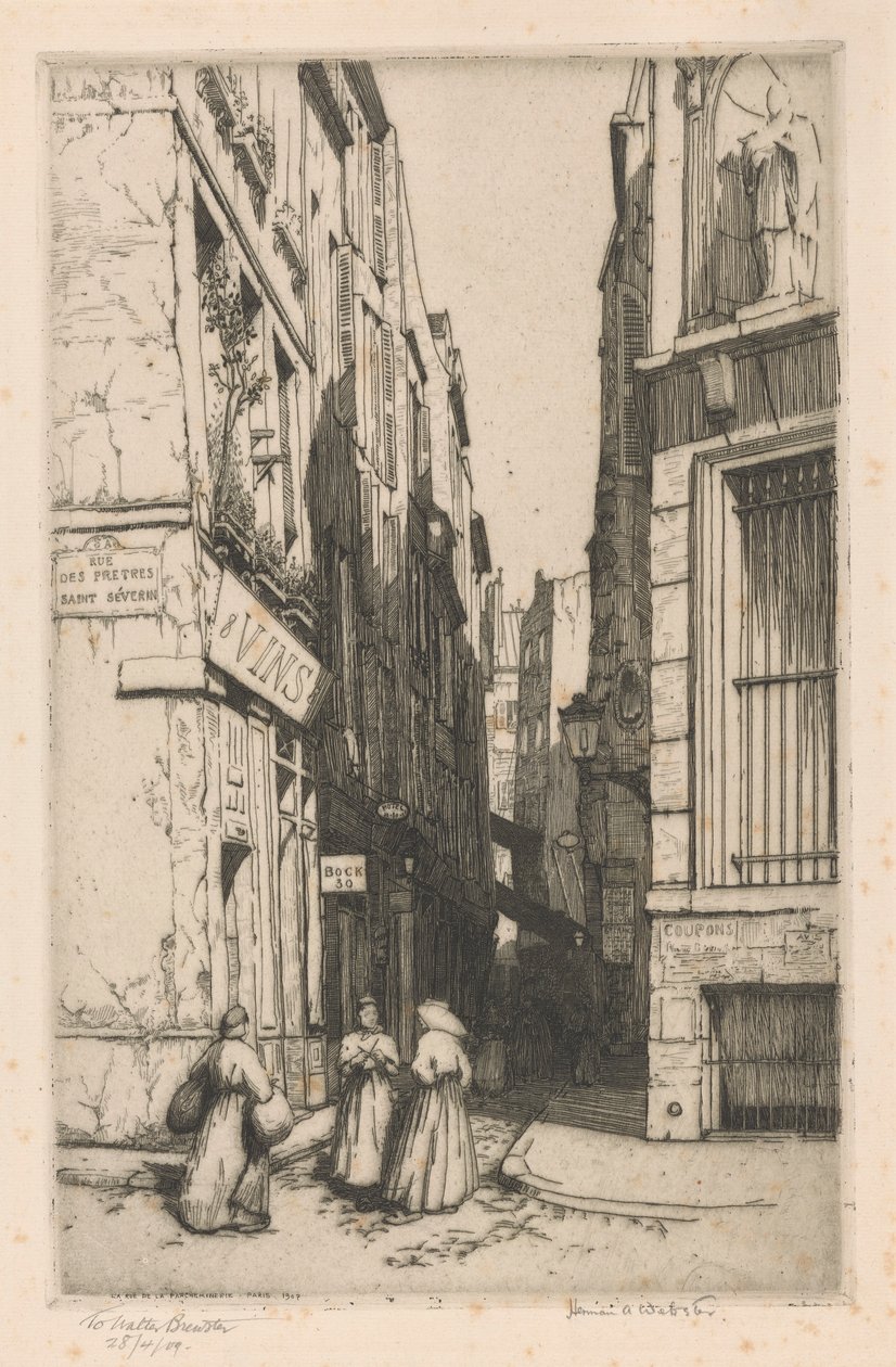 Rue de la Parcheminerie, Paryż autorstwa Herman Armour Webster