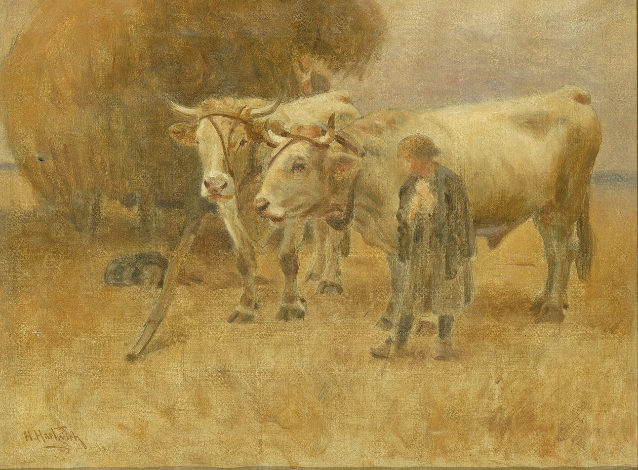 Szkic do żniwiarzy, 1907. autorstwa Herman Hartwich