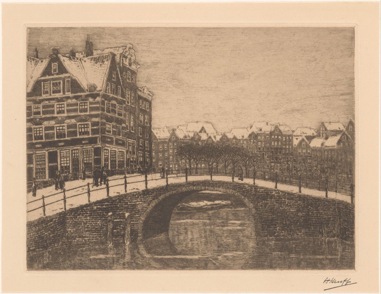 Smaczny zamek w Amsterdamie autorstwa Herman Heuff (signed by artist)