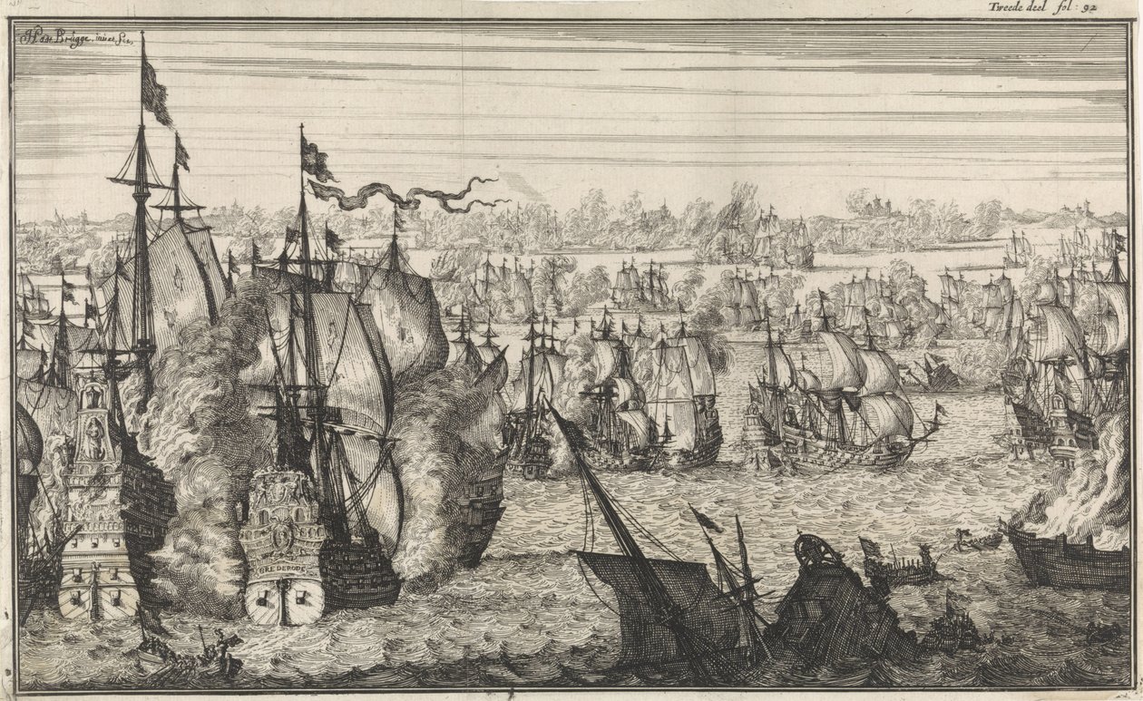 Bitwa pod Duinsami, 1639 autorstwa Herman Padtbrugge