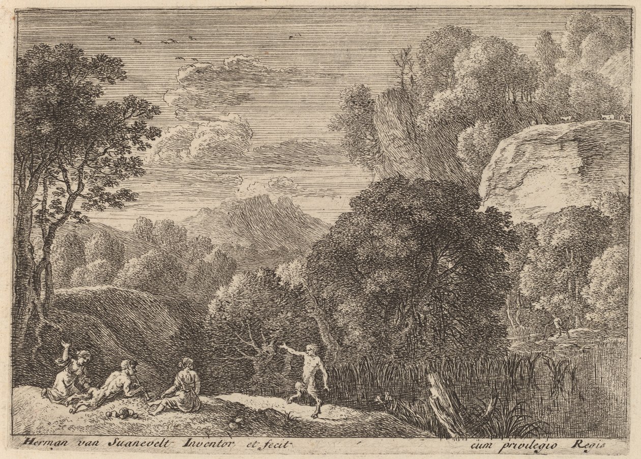 Tańczący satyr autorstwa Herman van Swanevelt