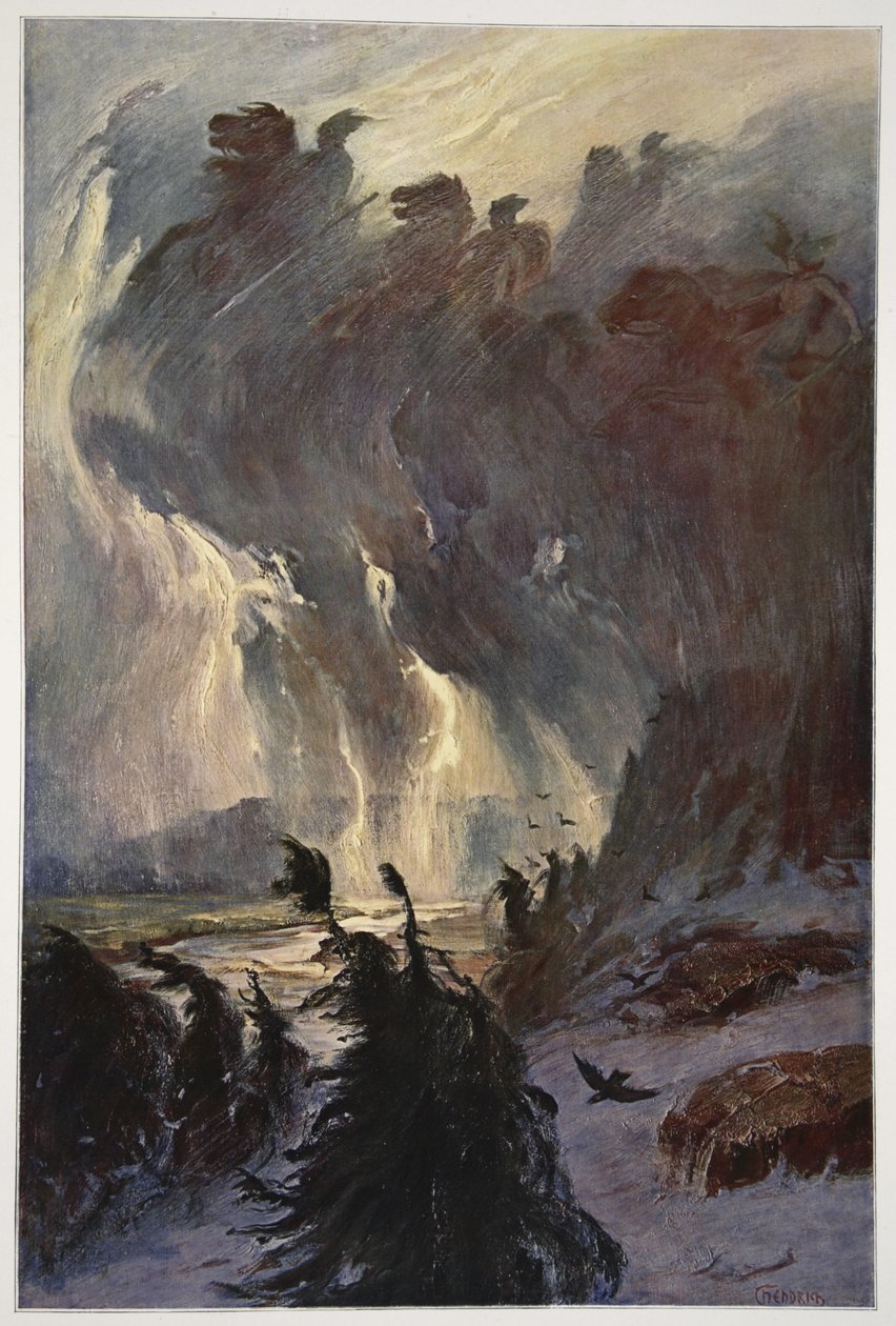 Jazda Walkirii, 1906 autorstwa Hermann Hendrich