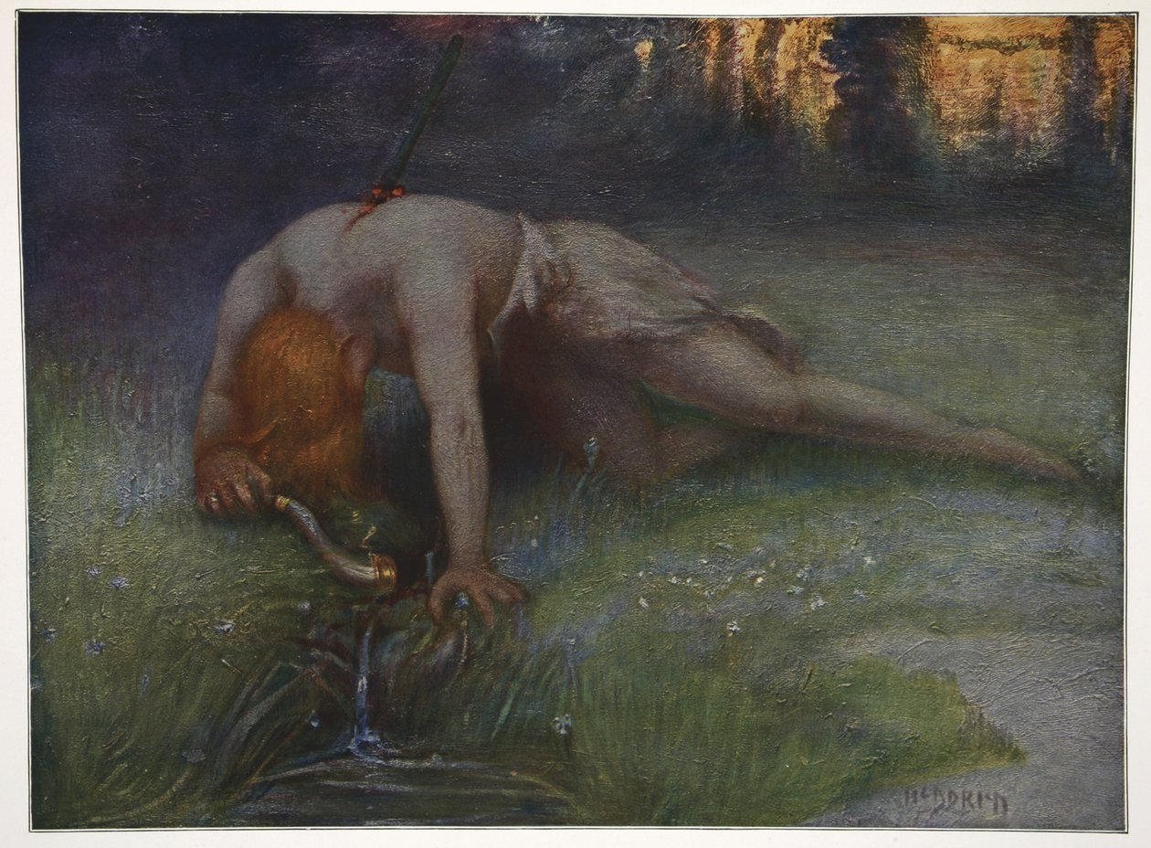 Śmierć Zygfryda, 1906 autorstwa Hermann Hendrich