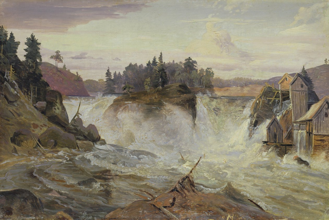 Wodospad w Górach, 1836 autorstwa Hermann Joseph Neefe