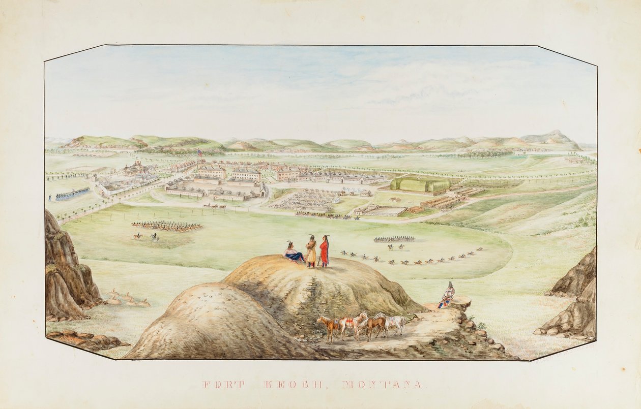 Fort Keogh, terytorium Montany autorstwa Hermann Stieffel