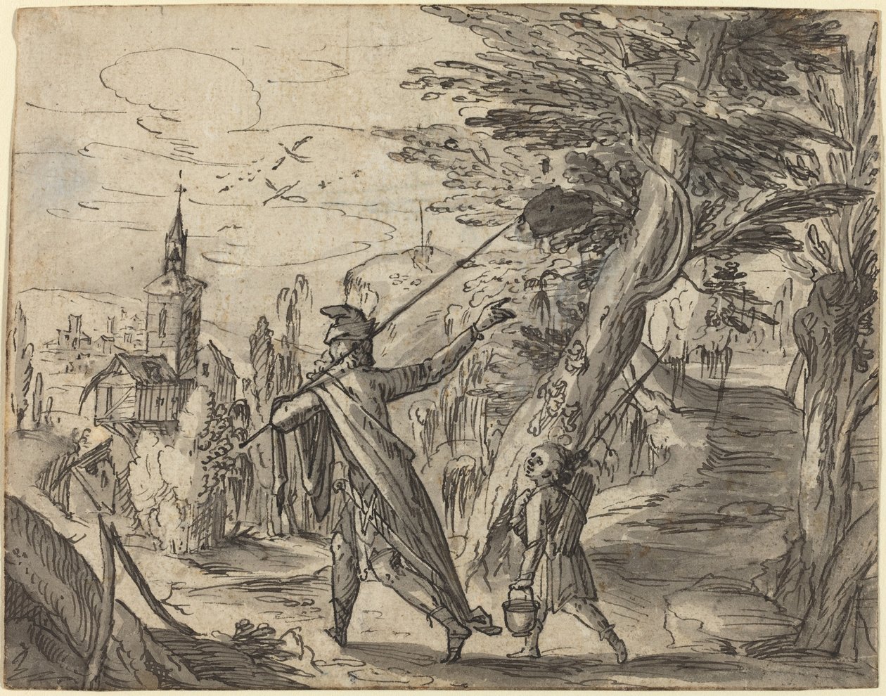 Abraham i Izaak autorstwa Hermann Weyer